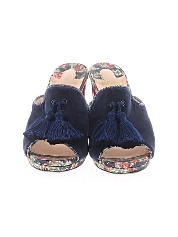 Christian Louboutin Velvet De Vienne Floral Print Mules 100mm (view 2)
