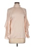 Slate & Willow 100% Polyester Tan 3/4 Sleeve Blouse Size M - photo 1
