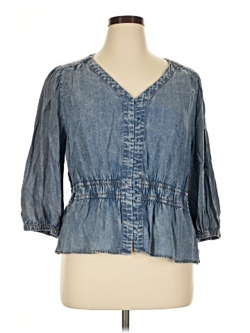 Jane and Delancey 3/4 Sleeve Button-Down Shirt (view 1)