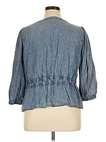 Jane and Delancey 3/4 Sleeve Button-Down Shirt (view 2)