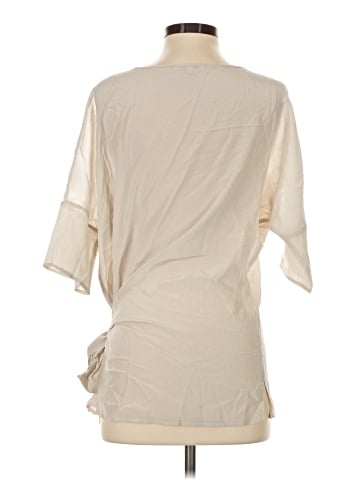 Gold Hawk Short Sleeve Silk Top (view 2)