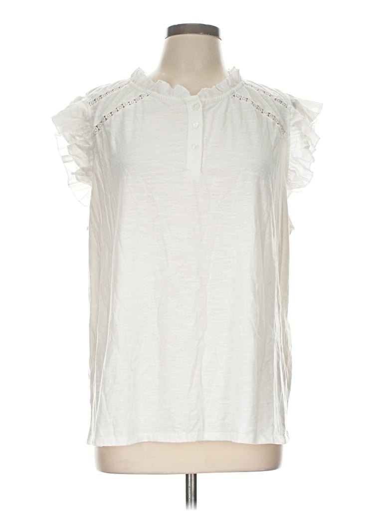 Pre-owned Ny Collection Sleeveless Blouse In Ivory