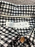 Zara Houndstooth Silver Long Sleeve Button-Down Shirt Size 8 - photo 3