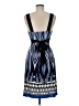 Connected Apparel Graphic Blue Cocktail Dress Size 6 - photo 2