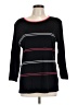 misook 100% Acrylic Stripes Red Black Pullover Sweater Size L - photo 1