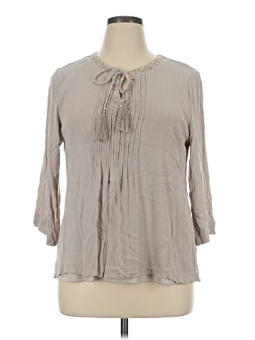JM Collection 3/4 Sleeve Blouse (view 1)