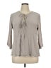 JM Collection 100% Rayon Gray 3/4 Sleeve Blouse Size XL - photo 1