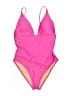 J.Crew Color Block Pink One Piece Swimsuit Size 12 - photo 1