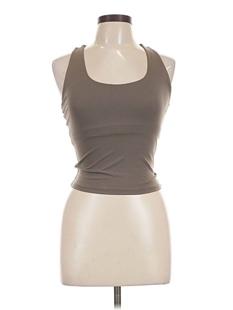 Pre-owned Form Tank Top Brown Halter Neckline Tops