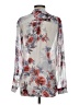 Kut from the Kloth Floral Silver Long Sleeve Blouse Size S - photo 2