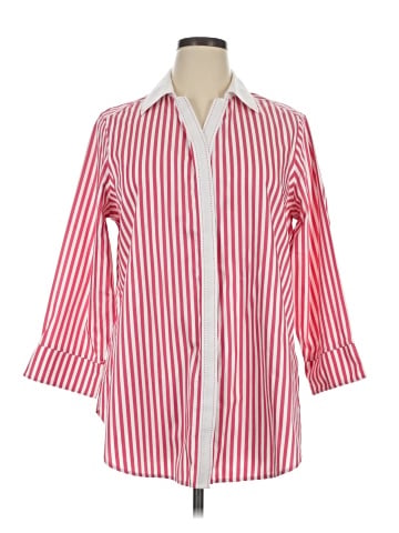 Foxcroft 3/4 Sleeve Button-Down Shirt (view 1)