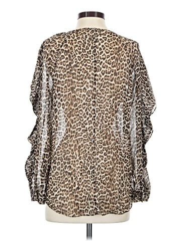 Black Label by Chico's 3/4 Sleeve Silk Top (view 2)