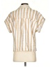 Emily McCarthy Stripes Tan Short Sleeve Blouse Size S - photo 2