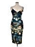 ASOS Print Teal Cocktail Dress Size 10 - photo 2