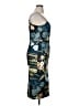 ASOS Print Teal Cocktail Dress Size 10 - photo 4
