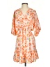 Versona 100% Polyester Orange Casual Dress Size XS - photo 1