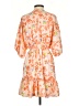Versona 100% Polyester Orange Casual Dress Size XS - photo 2