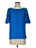 Ann Taylor 100% Polyester Blue Short Sleeve Blouse Size S - photo 1