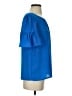 Ann Taylor 100% Polyester Blue Short Sleeve Blouse Size S - photo 4