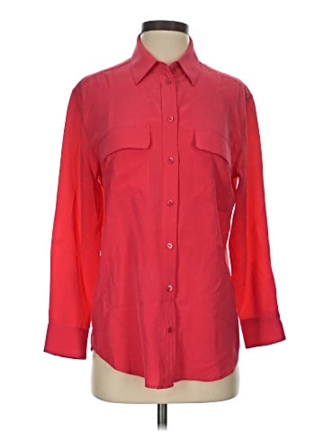 Equipment 3/4 Sleeve Silk Top (view 1)