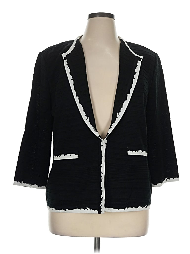 Pre-owned Ming Wang Blazer Jacket In Black