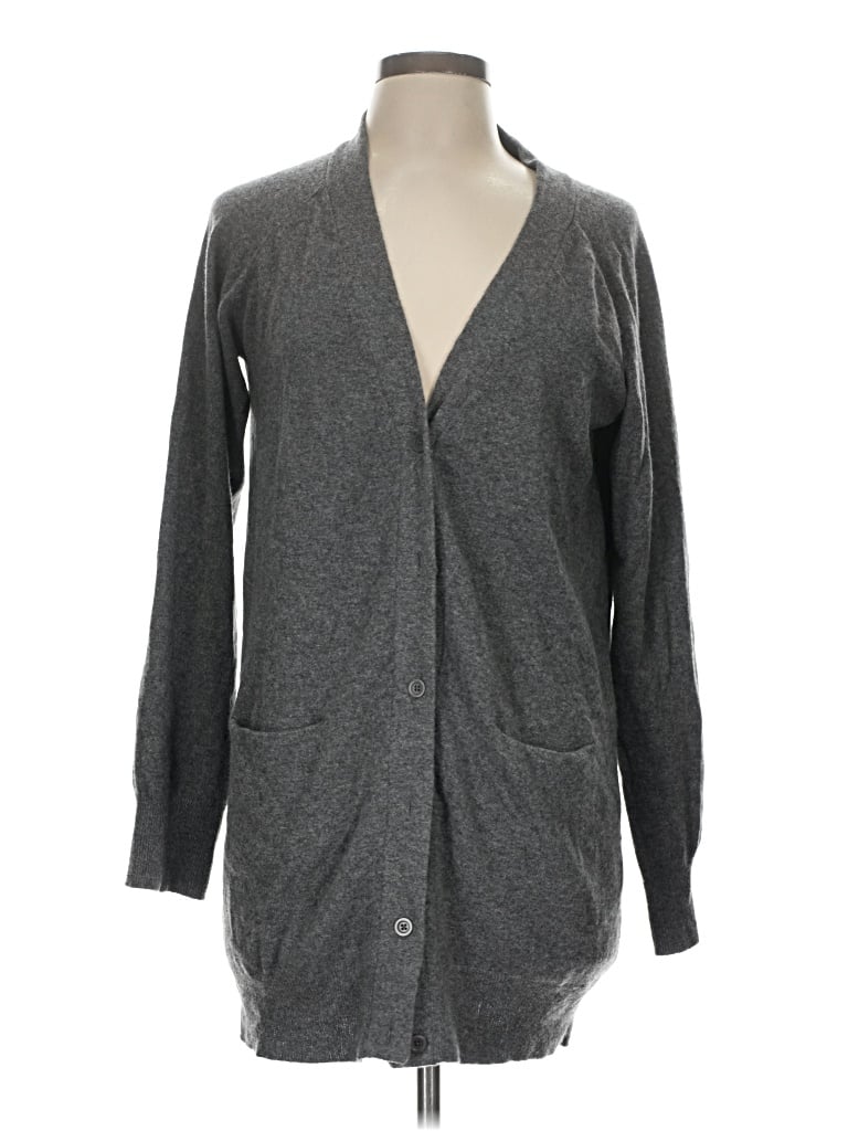 Pre-owned Garnet Hill Cardigan Sweater In Gray