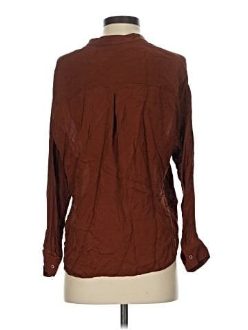 Vince. Long Sleeve Silk Top (view 2)