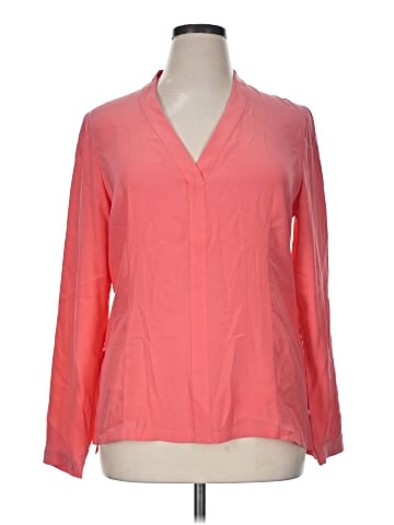 Lafayette 148 New York Long Sleeve Silk Top (view 1)