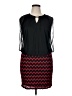 Perceptions 100% Polyester Chevron-herringbone Black Cocktail Dress Size 14 - photo 1