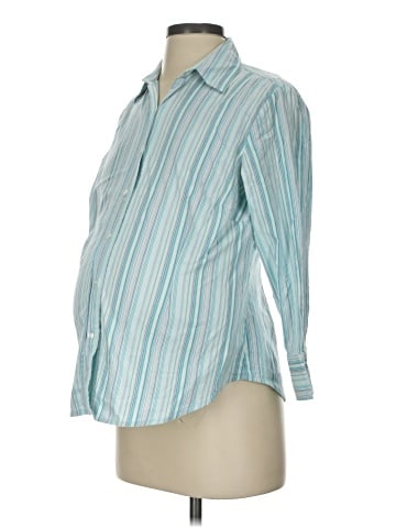 Motherhood Long Sleeve Button-Down Shirt (view 1)