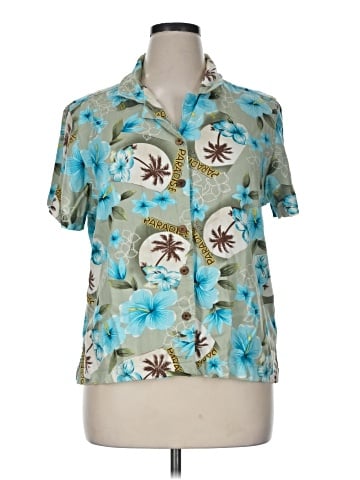 Caribbean Joe Short Sleeve Blouse (view 1)