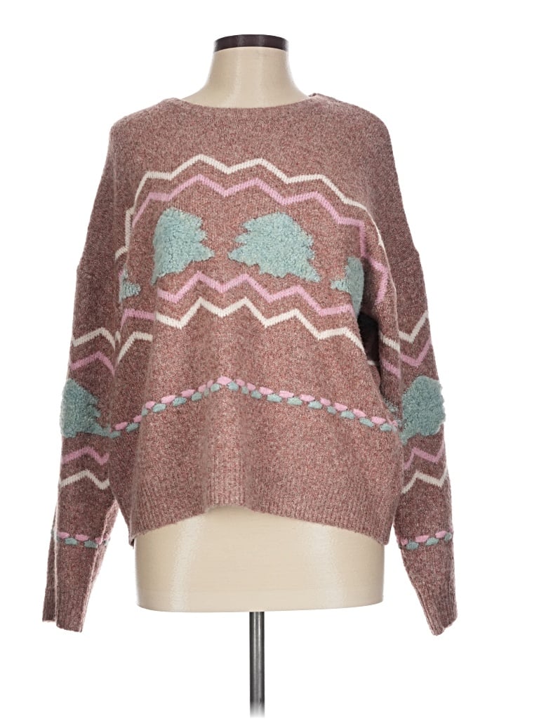 Pre-owned Adora Pullover Sweater In Brown