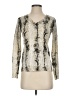 Joan Vass Silver Long Sleeve Blouse Size XS - photo 1