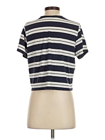 Madewell Softfade Cotton Boxy-Crop Tee in Stripe (view 2)