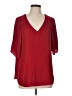 Naked Zebra 100% Polyester Red 3/4 Sleeve Blouse Size L - photo 1