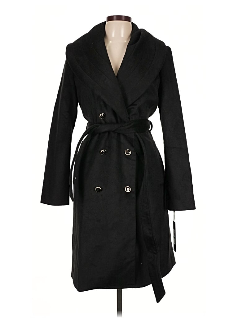 Pre-owned Karl Lagerfeld Wool Coat In Black