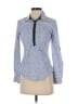 Zara Basic Print Blue Long Sleeve Blouse Size S - photo 1