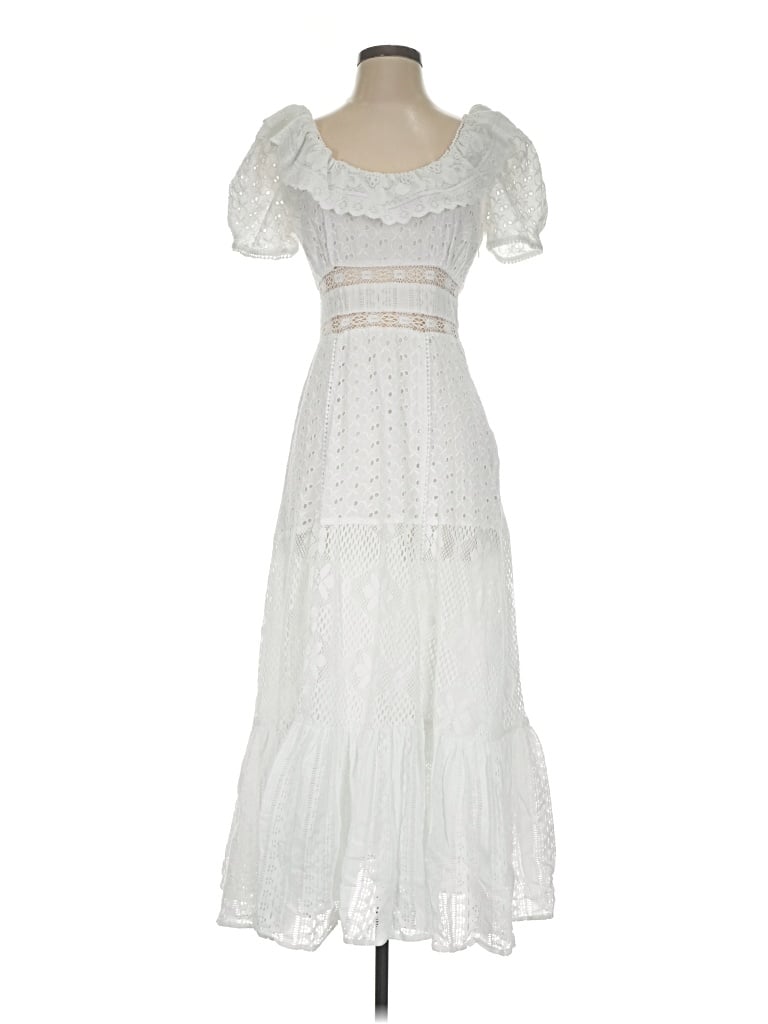 Pre-owned Loveshackfancy Casual Dress In White