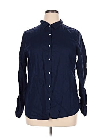 Tahari Long Sleeve Button-Down Shirt (view 1)