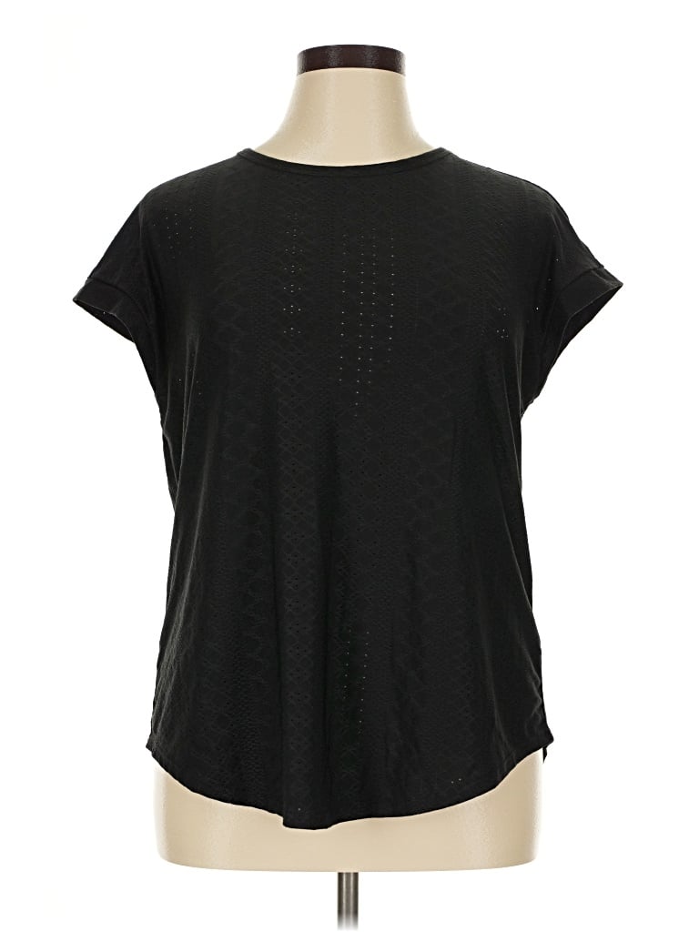 Pre-owned Xieerduo Short Sleeve Top Black Crew Neck Tops