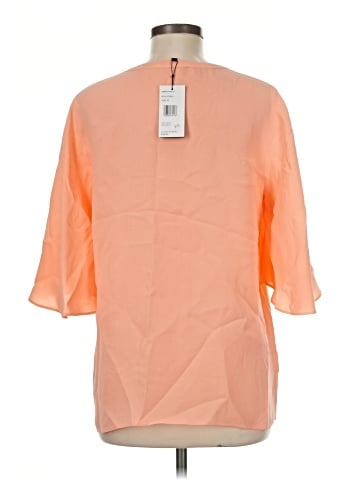 Lafayette 148 New York 3/4 Sleeve Silk Top (view 2)