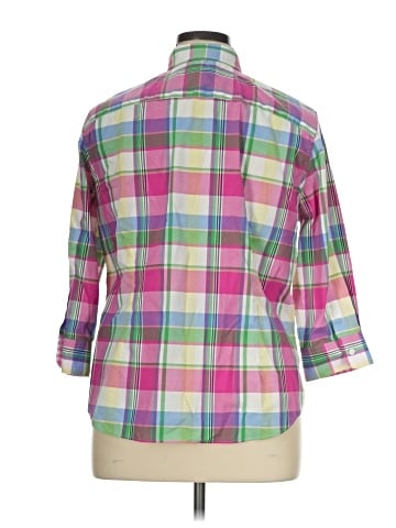 Chaps 3/4 Sleeve Button-Down Shirt (view 2)
