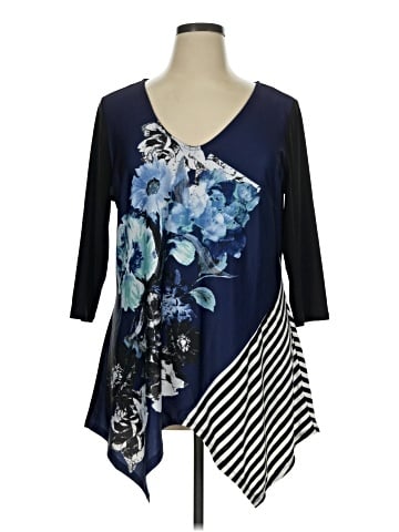 NY Collection Long Sleeve Blouse (view 1)