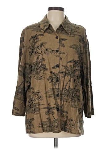 Coldwater Creek 3/4 Sleeve Button-Down Shirt (view 1)