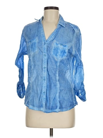 New Look 3/4 Sleeve Button-Down Shirt (view 1)