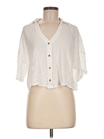 Fashion Nova 3/4 Sleeve Button-Down Shirt (view 1)