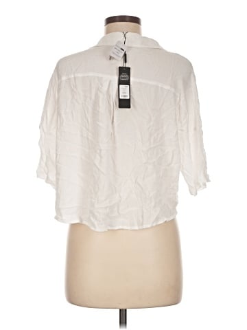 Fashion Nova 3/4 Sleeve Button-Down Shirt (view 2)
