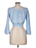 rue21 Blue 3/4 Sleeve Blouse Size M - photo 2