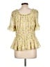 Cato Yellow 3/4 Sleeve Blouse Size L - photo 2