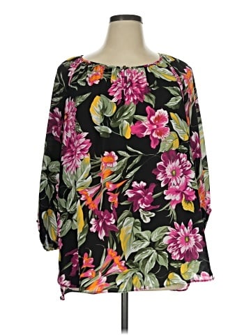 Premise Studio 3/4 Sleeve Blouse (view 1)